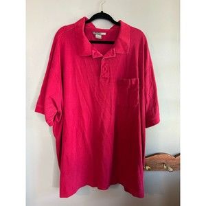 Comfort Zone Mens Polo Shirt Short Sleeve Chest Pocket Size 5XL Red